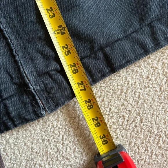 Carhartt J001 Detroit Jacket Blanket Lined Faded Black Workwear Vintage XL TALL - Picture 6 of 7